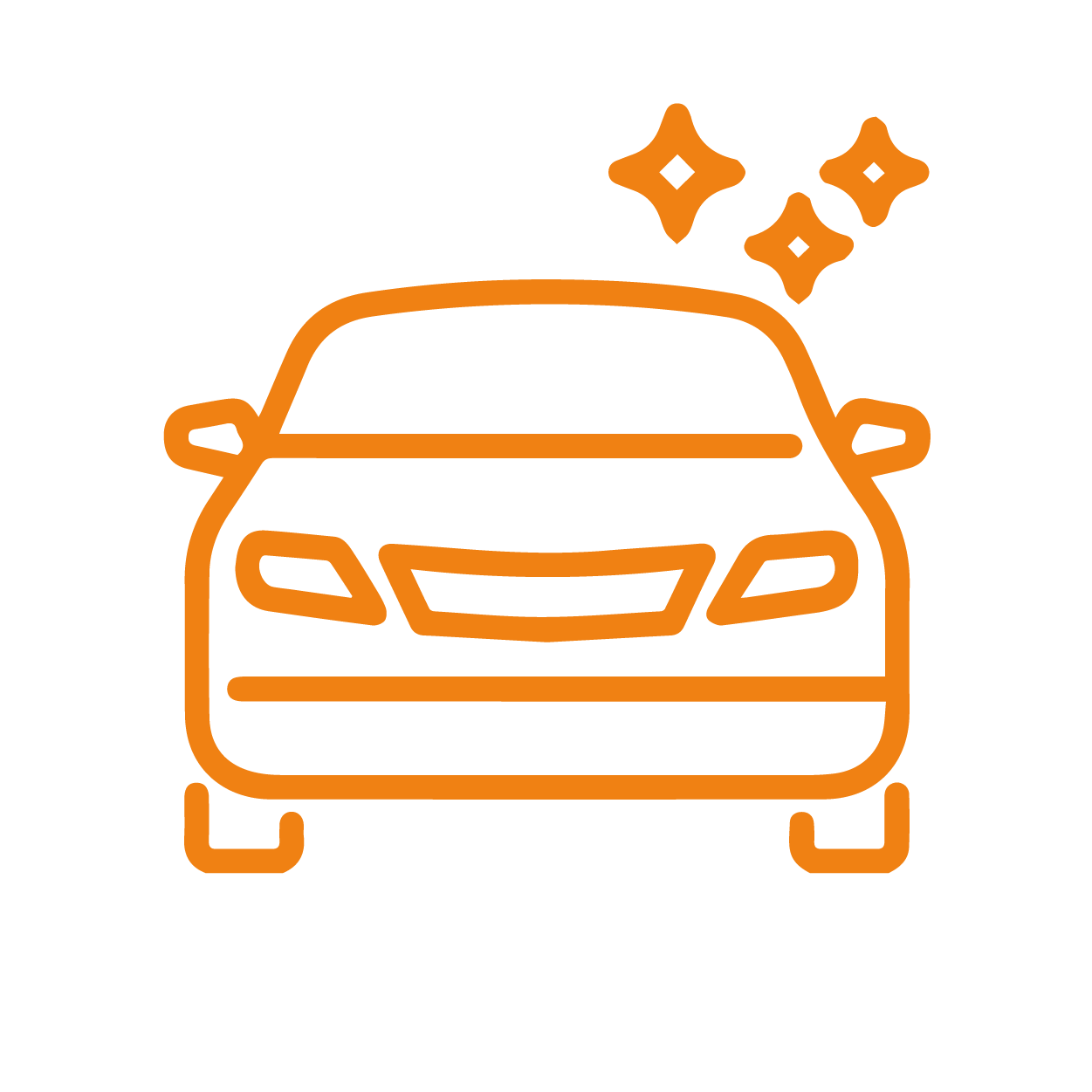 icono de un coche naranja